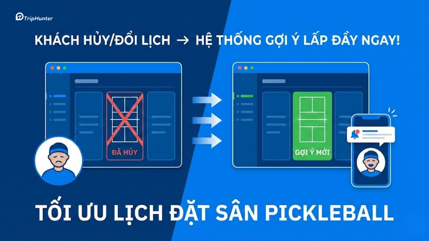 Làm sao lấp đầy lịch thuê sân cầu lông / pickleball cả ngày?