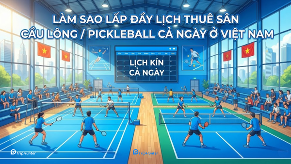 Làm sao lấp đầy lịch thuê sân cầu lông / pickleball cả ngày?